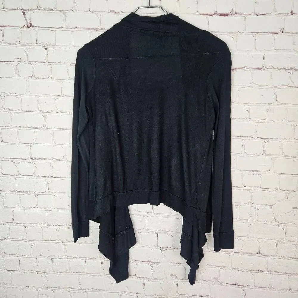 BANANA REPUBLIC FACTORY Black Long Sleeve Open Dress Cardigan Shaw Petite XSmall